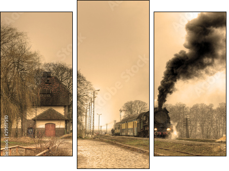 Parowóz pełną parą – nastrojowe retro
 - Obraz trzyczęściowy, Tryptyk