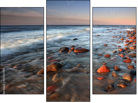 Bałtyckie wybrzeże = nastrojowa strona morza - Obraz trzyczęściowy, Tryptyk