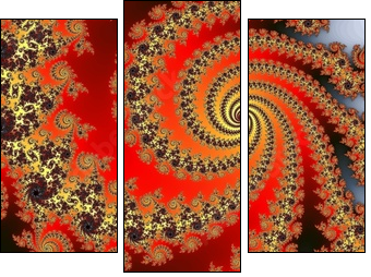 fractal graphic  - Obraz trzyczęściowy, Tryptyk