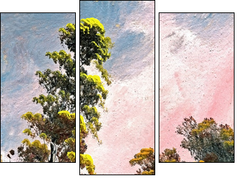 Summer landscape  - Obraz trzyczęściowy, Tryptyk