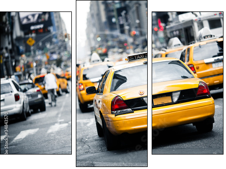 Żółte taksówki – symbol Wielkiego Jabłka
 - Obraz trzyczęściowy, Tryptyk