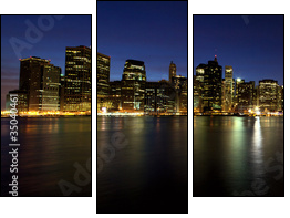 panorama Manhattanu o zmierzchu
 - Obraz trzyczęściowy, Tryptyk