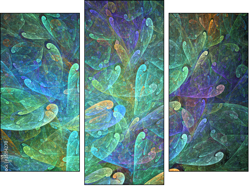 Rafa koralowa – abstrakcja w kolorach oceanu
 - Obraz trzyczęściowy, Tryptyk