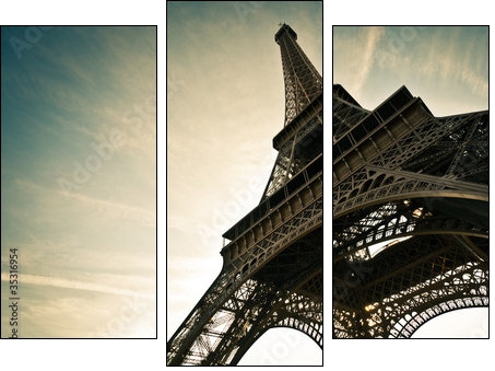 Paryska wycieczka – zoom na Wieżę Eiffela
 - Obraz trzyczęściowy, Tryptyk