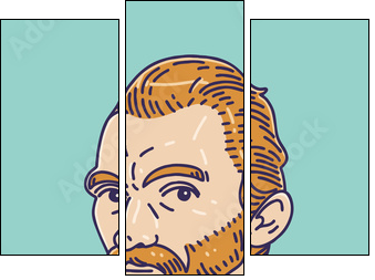 Vincent van Gogh (1853 – 1890) was a Dutch post-impressionist painter who is among the most famous and influential figures in the history of Western art. - Obraz trzyczęściowy, Tryptyk