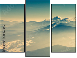 Potęga gór w scenerii zimowej
 - Obraz trzyczęściowy, Tryptyk