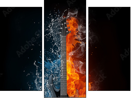 Electric Guitar  - Obraz trzyczęściowy, Tryptyk