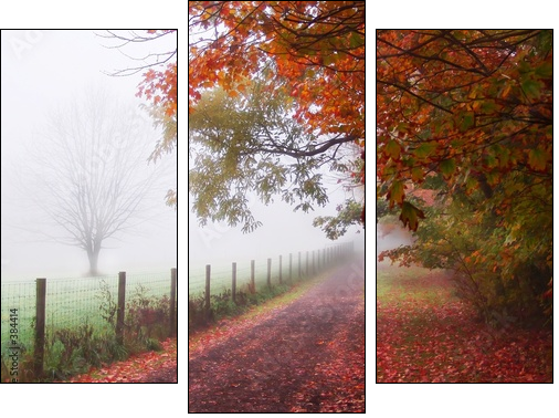 Złota jesień – poranek we mgle
 - Obraz trzyczęściowy, Tryptyk