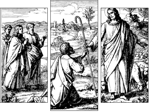 Good Shepherd  - Obraz trzyczęściowy, Tryptyk