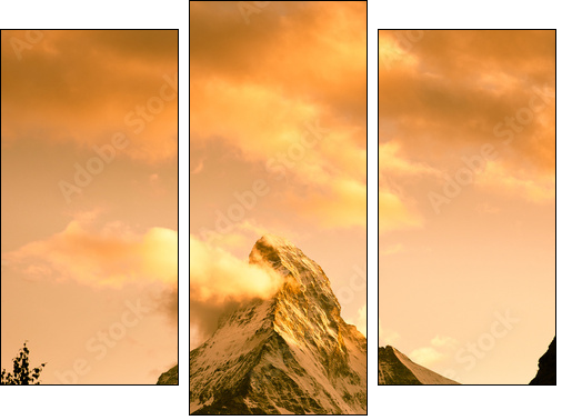 Matterhorn, Zermatt  - Obraz trzyczęściowy, Tryptyk