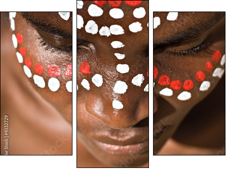 Kolory Afryki – makijaż plemienny
 - Obraz trzyczęściowy, Tryptyk