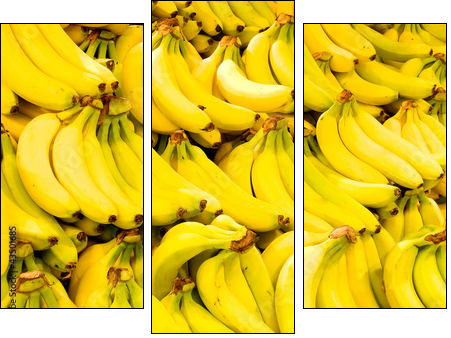 Bananowy raj - słoneczna wyspa - Obraz trzyczęściowy, Tryptyk