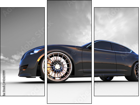 Sport Coupe prototype  - Obraz trzyczęściowy, Tryptyk