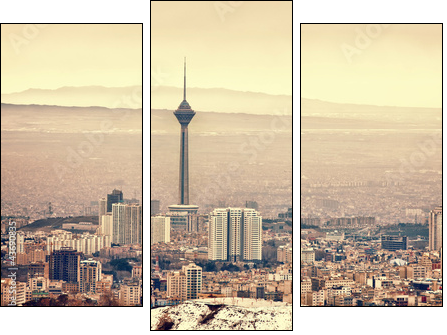 Tehran Skyline  - Obraz trzyczęściowy, Tryptyk