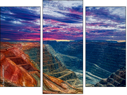Super Pit Kalgoorlie Western Australia  - Obraz trzyczęściowy, Tryptyk