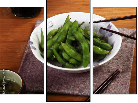 edamame cucina giapponese  - Obraz trzyczęściowy, Tryptyk