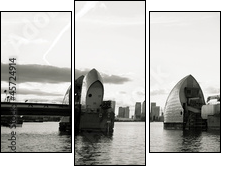 Thames barrier  - Obraz trzyczęściowy, Tryptyk