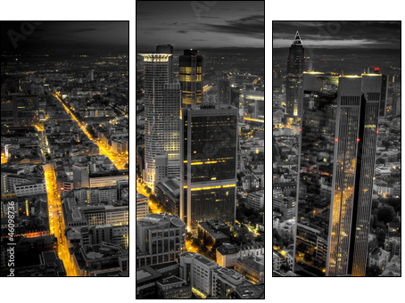 sommernacht in frankfurt  - Obraz trzyczęściowy, Tryptyk