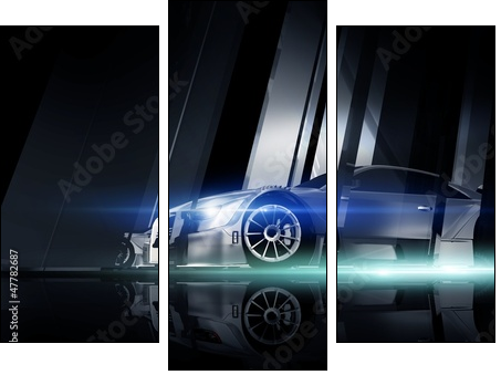 Performance Vehicle  - Obraz trzyczęściowy, Tryptyk
