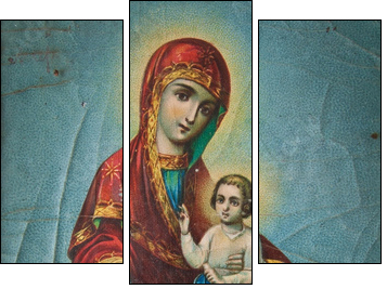Orthodox Icon of the Mother of God  - Obraz trzyczęściowy, Tryptyk
