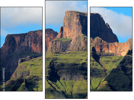 Drakensberg mountains, Royal Natal National Park,  - Obraz trzyczęściowy, Tryptyk