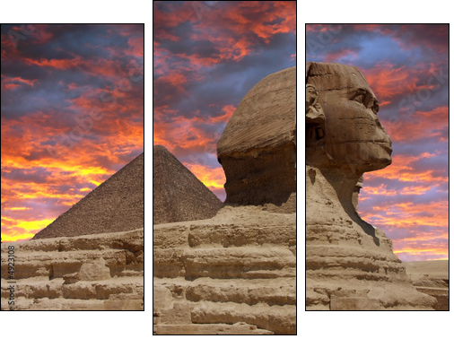 Giza – egipskie wakacje: Sfinks i piramidy
 - Obraz trzyczęściowy, Tryptyk