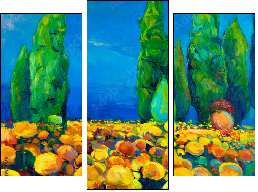 Landscape  - Obraz trzyczęściowy, Tryptyk