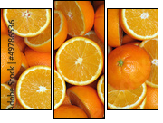 Pomarańczowa dusza słodkich owoców - Obraz trzyczęściowy, Tryptyk