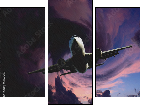 turbulence  - Obraz trzyczęściowy, Tryptyk