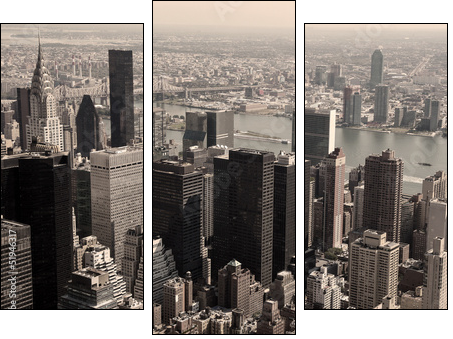 Widok na Nowy Jork – sepia
 - Obraz trzyczęściowy, Tryptyk
