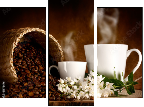 CaffÃ¨ in tazza  - Obraz trzyczęściowy, Tryptyk