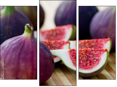 Ripe Fig Fruits  - Obraz trzyczęściowy, Tryptyk