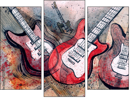 guitar music  - Obraz trzyczęściowy, Tryptyk