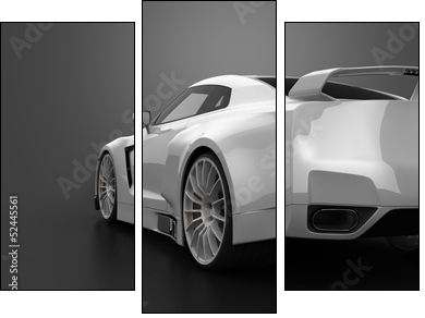 concept car  - Obraz trzyczęściowy, Tryptyk
