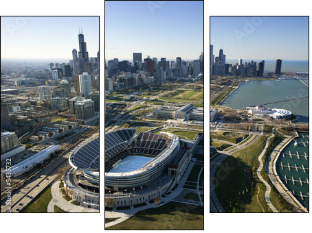 Chicago z wysokiej perspektywy
 - Obraz trzyczęściowy, Tryptyk