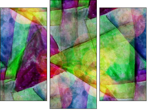 sunlight macro green, purple watercolor seamless texture paint s - Obraz trzyczęściowy, Tryptyk
