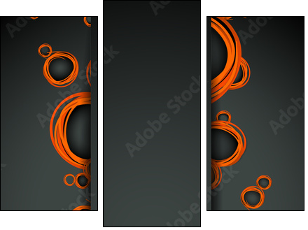 Vector abstract background with bubbles element.  - Obraz trzyczęściowy, Tryptyk