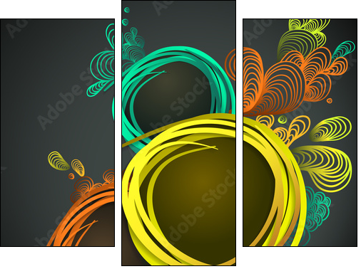 Eps10 Vector Colorful Design Background  - Obraz trzyczęściowy, Tryptyk