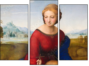Madonna of the Meadow by Raphael (1505)  - Obraz trzyczęściowy, Tryptyk