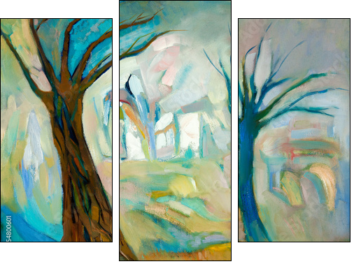 Dead trees  - Obraz trzyczęściowy, Tryptyk