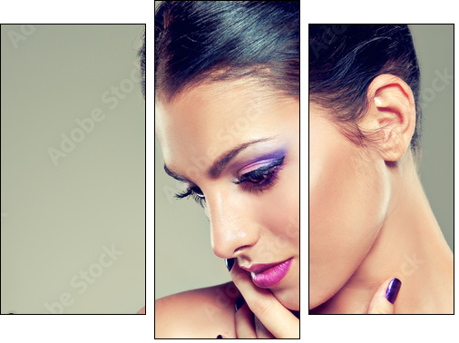 Beauty Portrait  - Obraz trzyczęściowy, Tryptyk