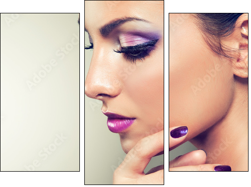Beauty Portrait  - Obraz trzyczęściowy, Tryptyk