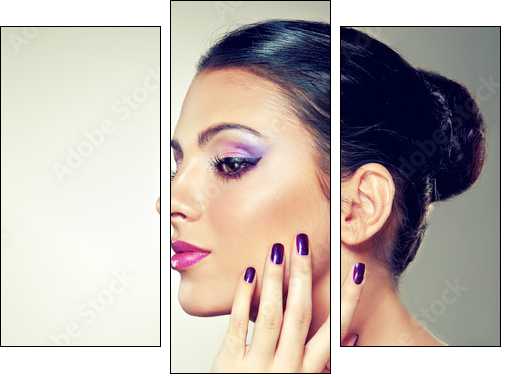 Beauty Portrait  - Obraz trzyczęściowy, Tryptyk