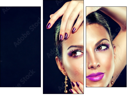 Beauty Portrait  - Obraz trzyczęściowy, Tryptyk