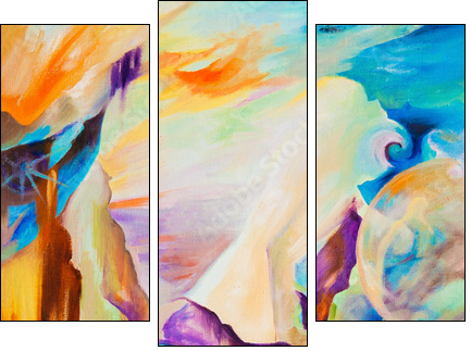 Space landscape  - Obraz trzyczęściowy, Tryptyk