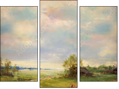landschaft gemÃ¤lde alt  - Obraz trzyczęściowy, Tryptyk
