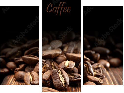 coffee  - Obraz trzyczęściowy, Tryptyk