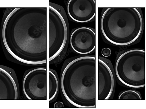 Speakers abstract background  - Obraz trzyczęściowy, Tryptyk