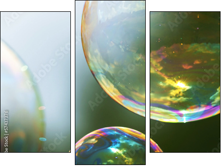 Soap bubble  - Obraz trzyczęściowy, Tryptyk