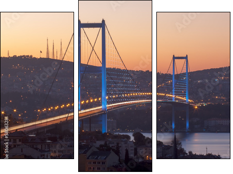 Istanbul - Bosphorus Bridge - Obraz trzyczęściowy, Tryptyk